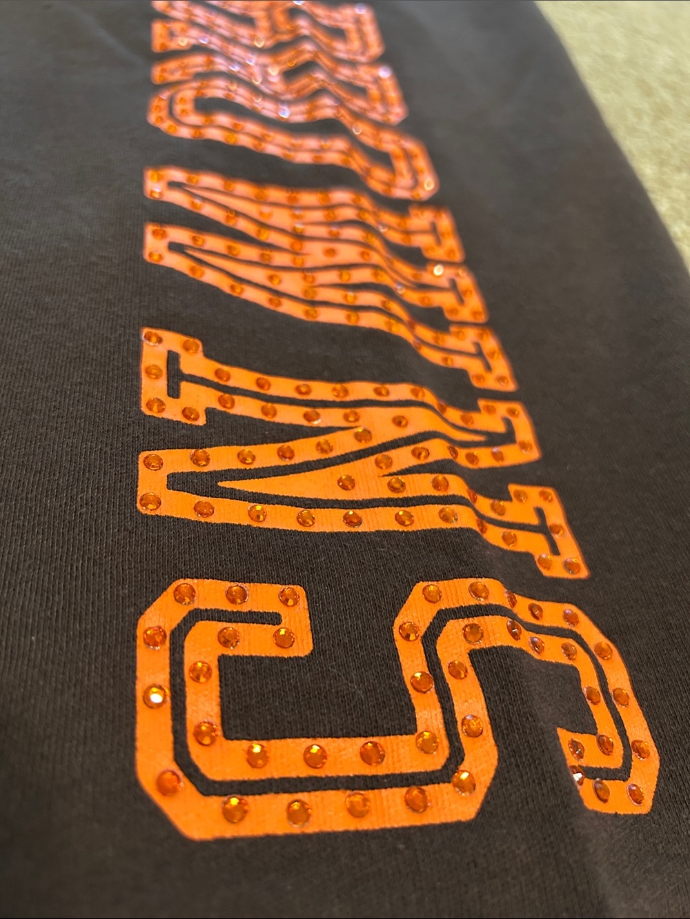 Victoria's Secret PINK Chocolate Brown Cleveland Browns Logo Joggers, GO BROWNS - Picture 5 of 9
